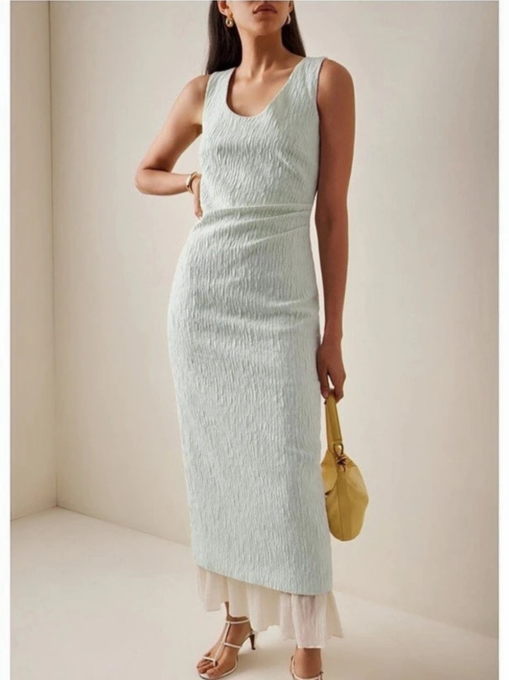 Anna Quan Sage Green Midi Dress Like New